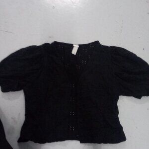 Knitted Ladies' Petite Cardigan in Black